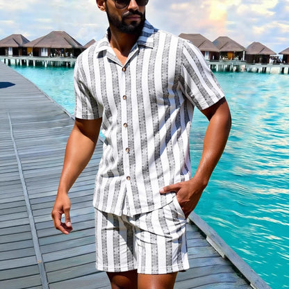 Sommer-Resort-Set Für Herren: Hemd Und Shorts