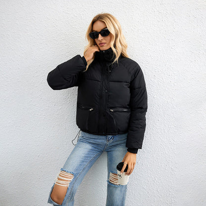 Damen Jacke mit Reißverschluss und lockerer Passform – Mesh-Stil Design