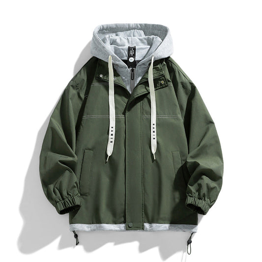 Winter-Baseballjacke für Herren mit Colorblocking-Design