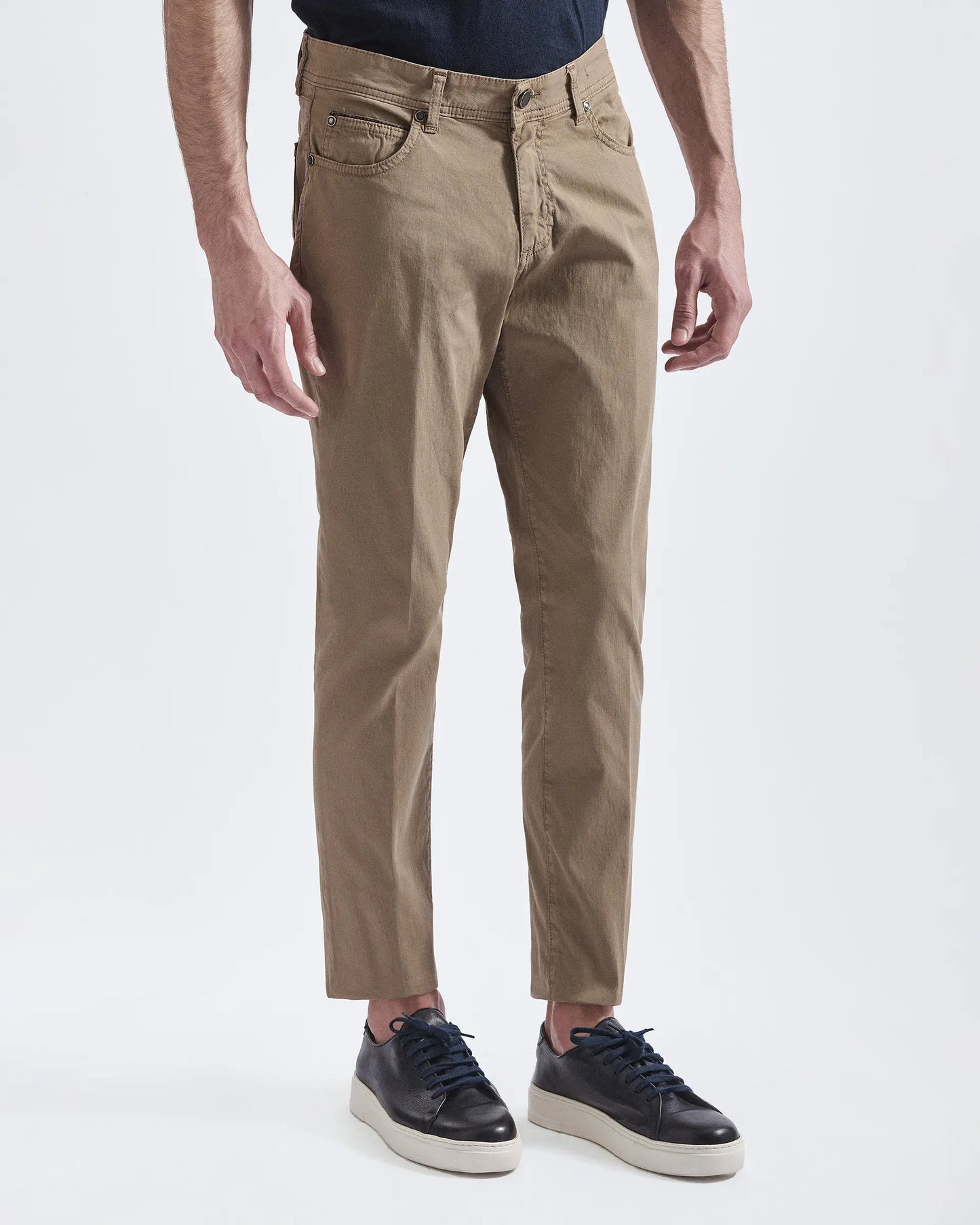 Herren Stretch-Gewebte Five-Pocket-Hose mit Geradem Bein