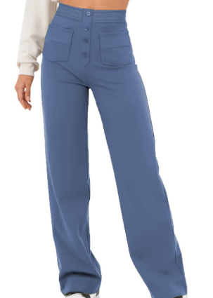 Damen Stretch-Slim-Fit-Hose mit Elastischem Bund