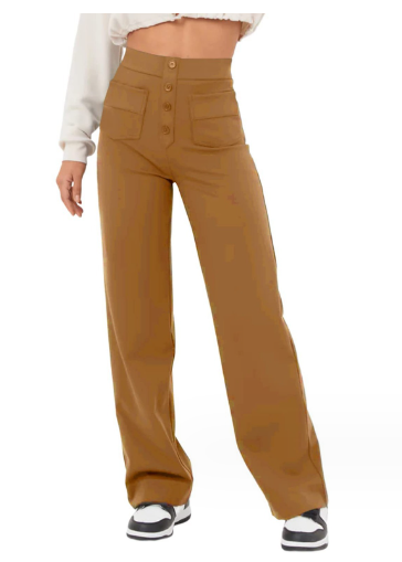 Damen Stretch-Slim-Fit-Hose mit Elastischem Bund