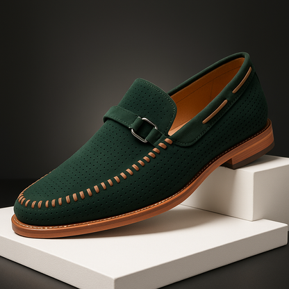 Herren-Loafer, Perforiertes Obermaterial, Gepolstertes Innenfutter, Metallakzente