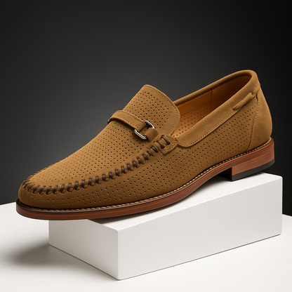 Herren-Loafer, Perforiertes Obermaterial, Gepolstertes Innenfutter, Metallakzente