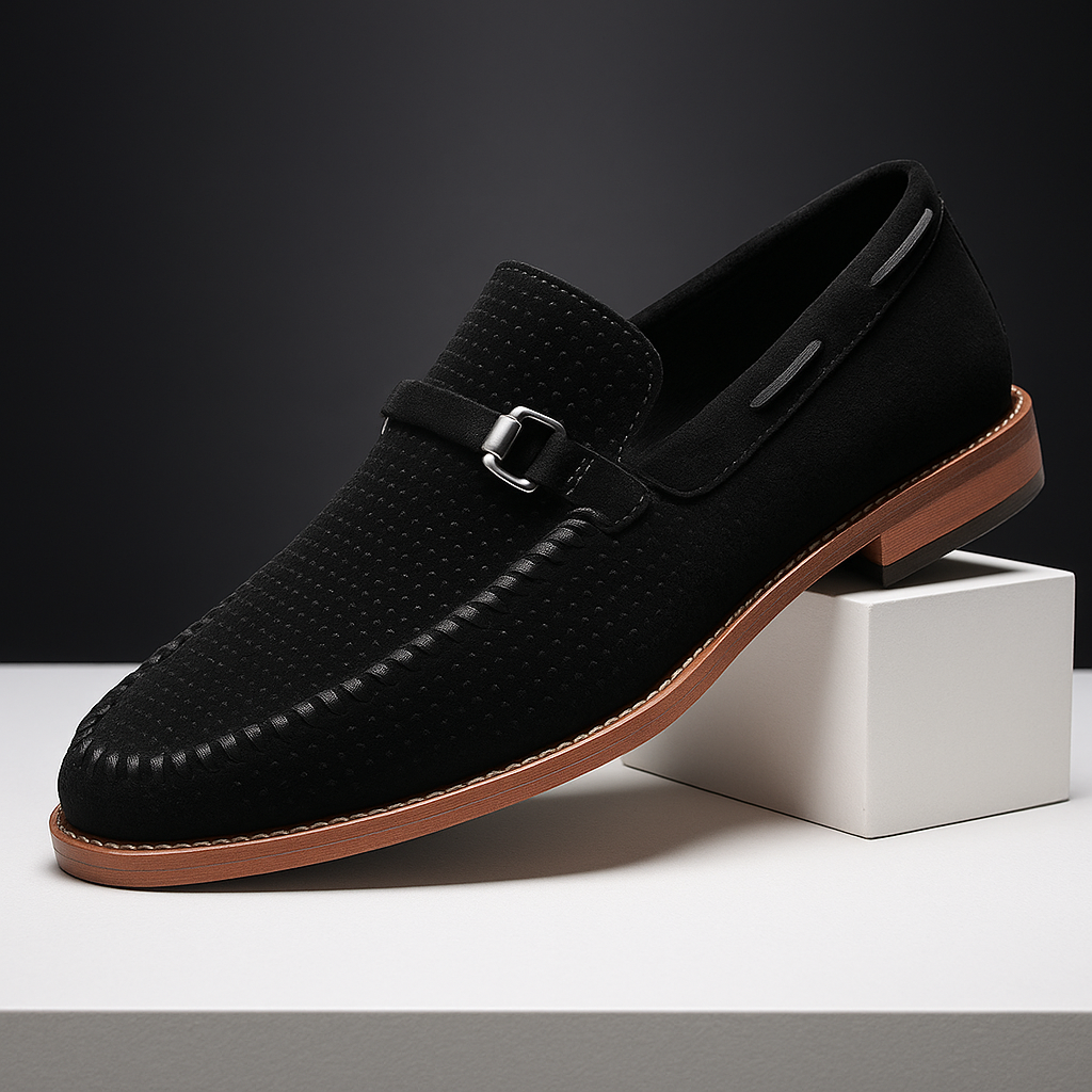 Herren-Loafer, Perforiertes Obermaterial, Gepolstertes Innenfutter, Metallakzente