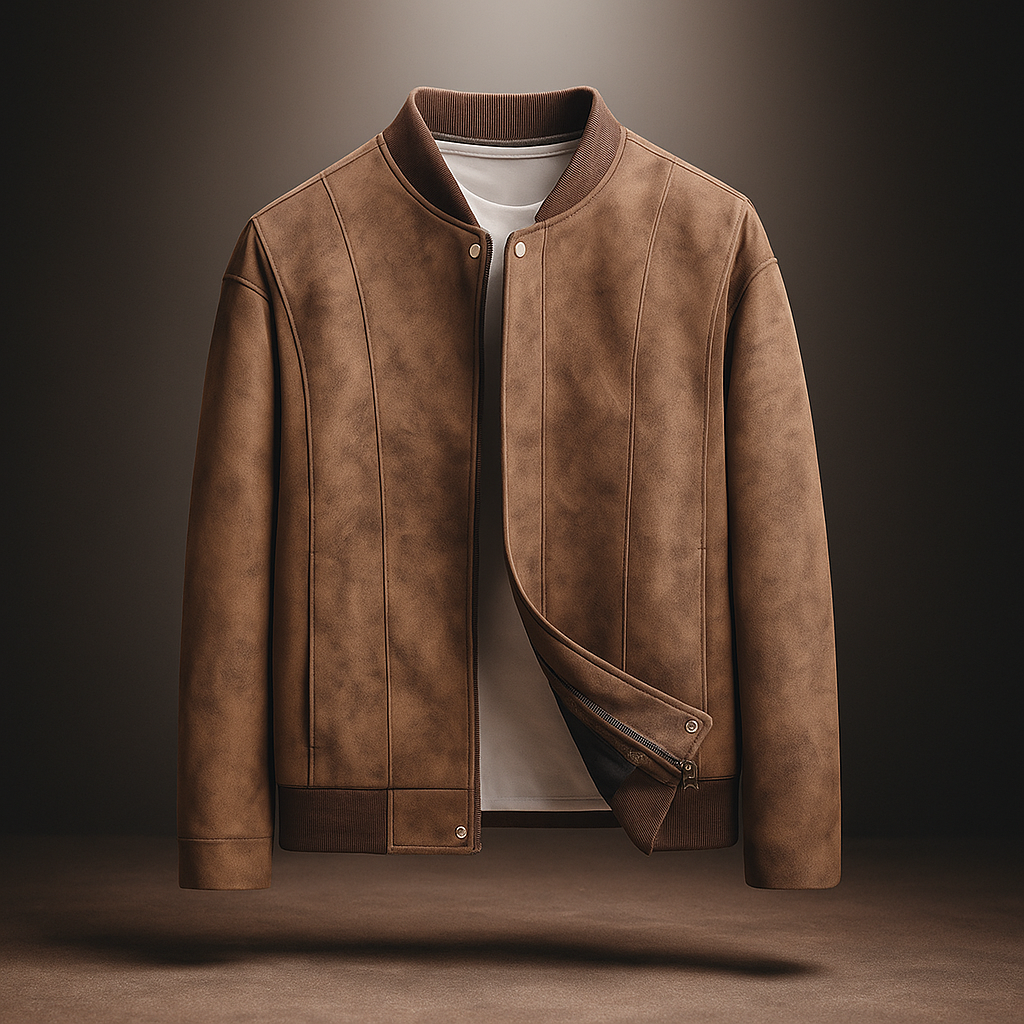 Herren Bomberjacke mit Rippkragen und Reißverschlusstaschen