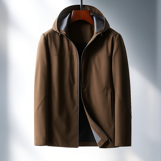 Men's Winter Jacket with Hood and Thermal Insulation