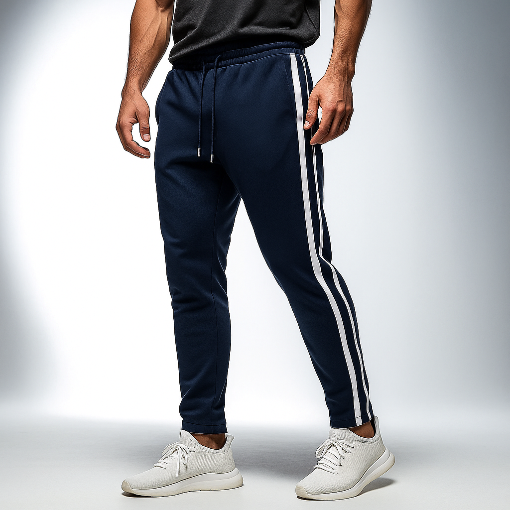 Herren Jogginghose mit Karomuster – Schmal Zulaufender Schnitt