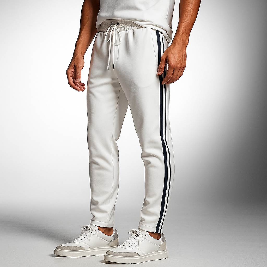 Herren Jogginghose mit Karomuster – Schmal Zulaufender Schnitt