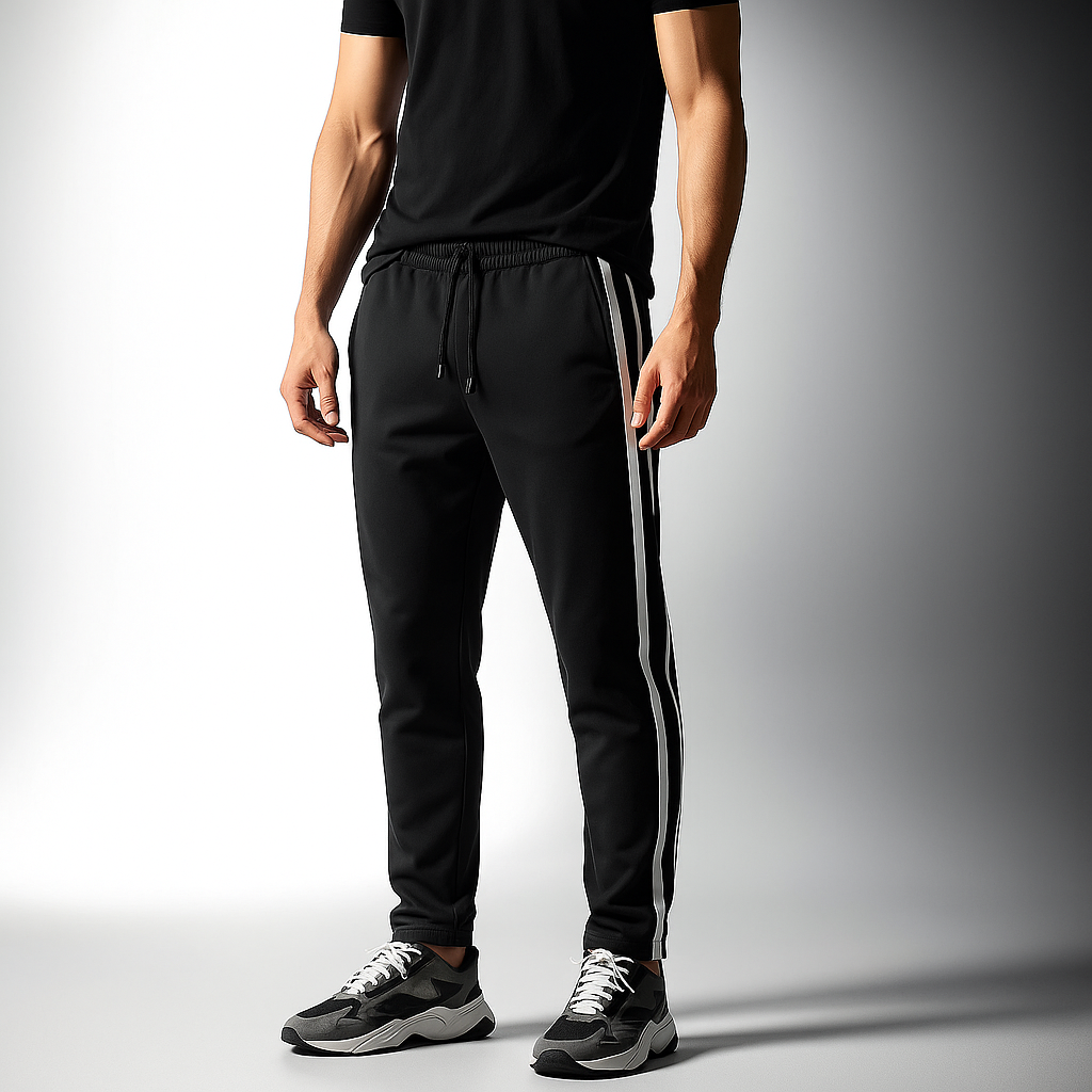 Herren Jogginghose mit Karomuster – Schmal Zulaufender Schnitt