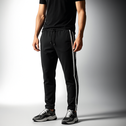 Herren Jogginghose mit Karomuster – Schmal Zulaufender Schnitt