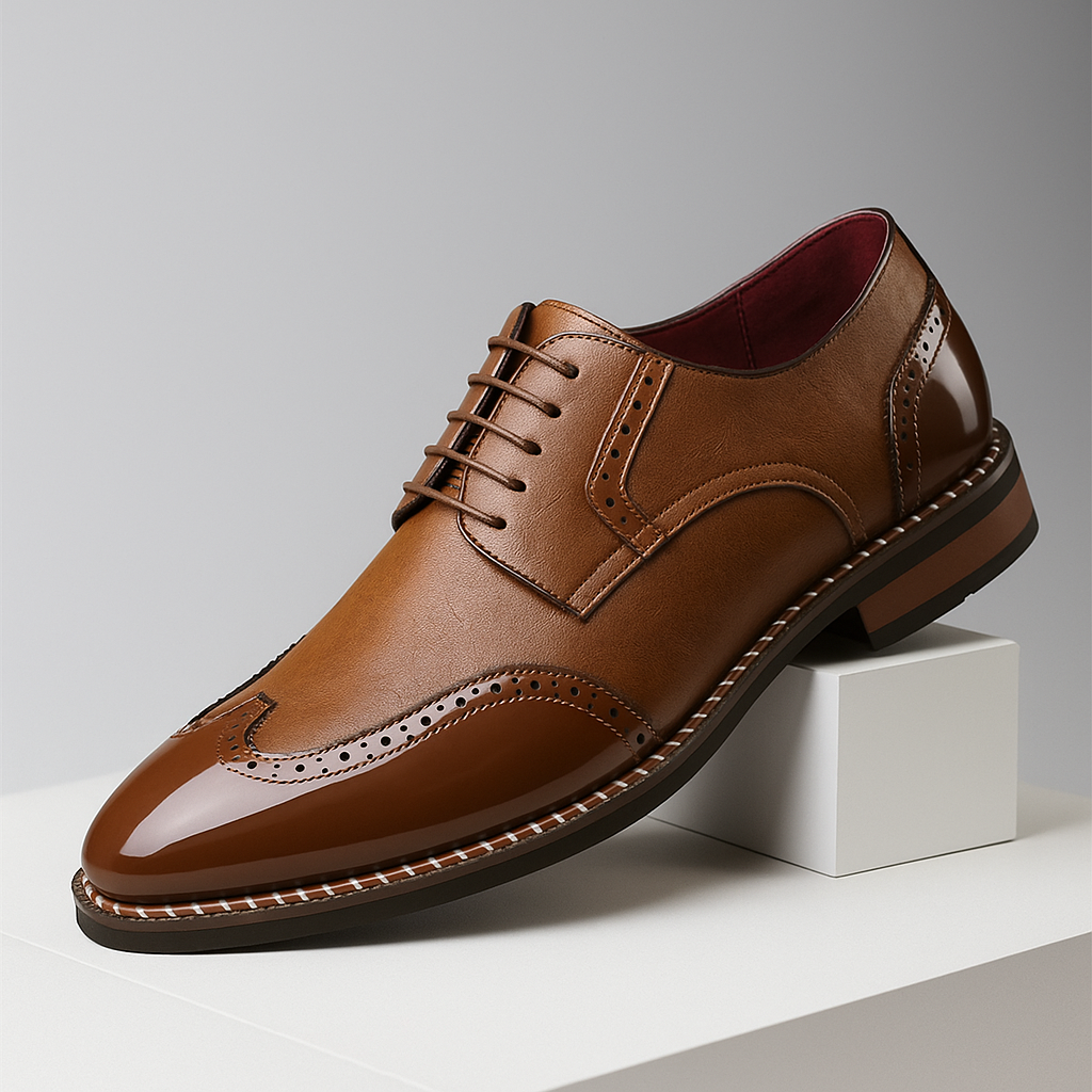Herren Schuhe Brogue Wingtip Detaillierte Ausführung