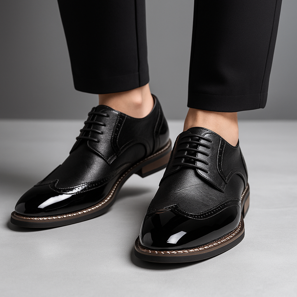 Herren Schuhe Brogue Wingtip Detaillierte Ausführung