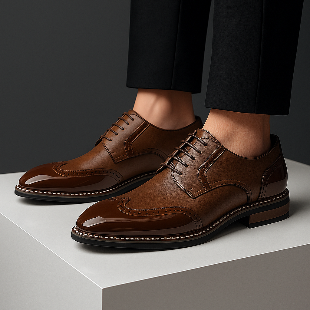 Herren Schuhe Brogue Wingtip Detaillierte Ausführung