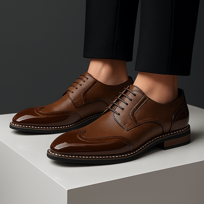 Herren Schuhe Brogue Wingtip Detaillierte Ausführung