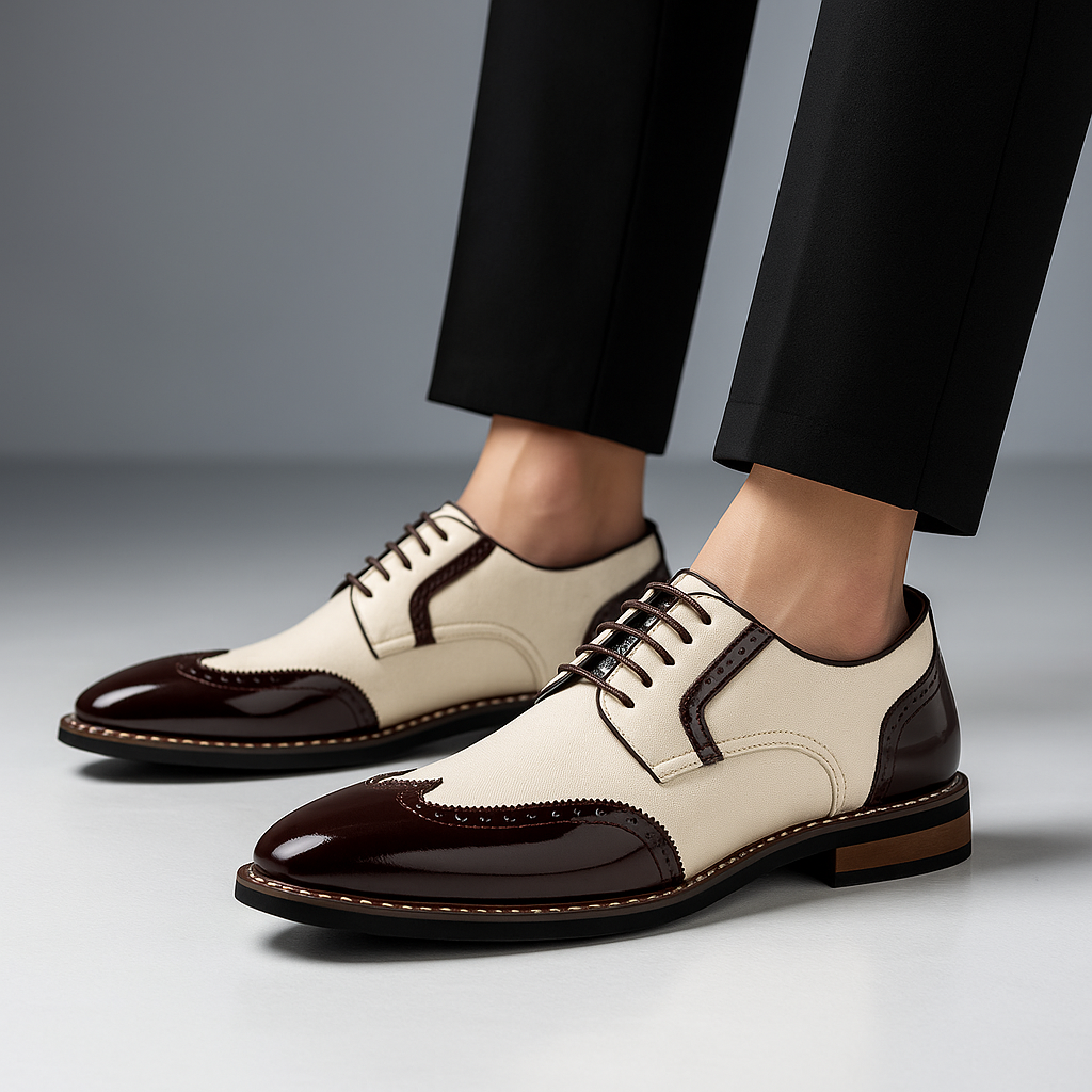 Herren Schuhe Brogue Wingtip Detaillierte Ausführung