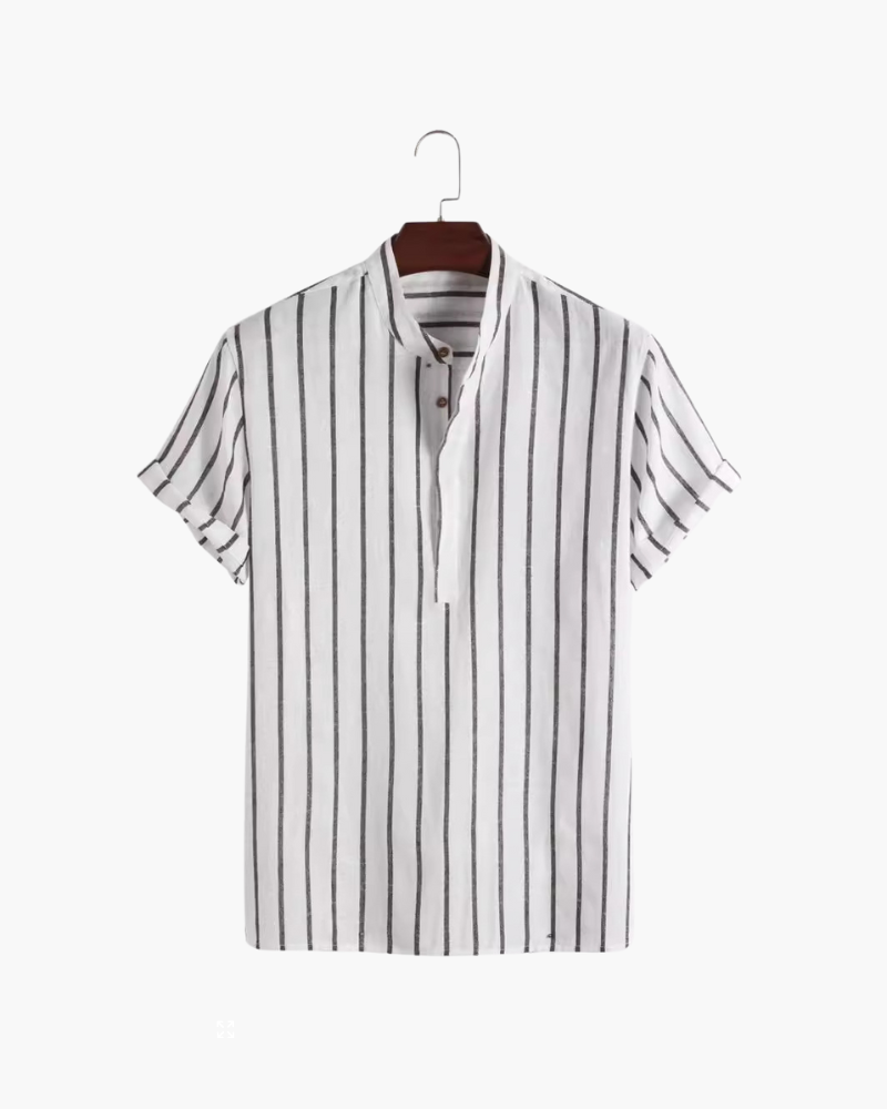 Men's Polo Shirt Made of Organic Cotton with Short Sleeves and Nautical Design