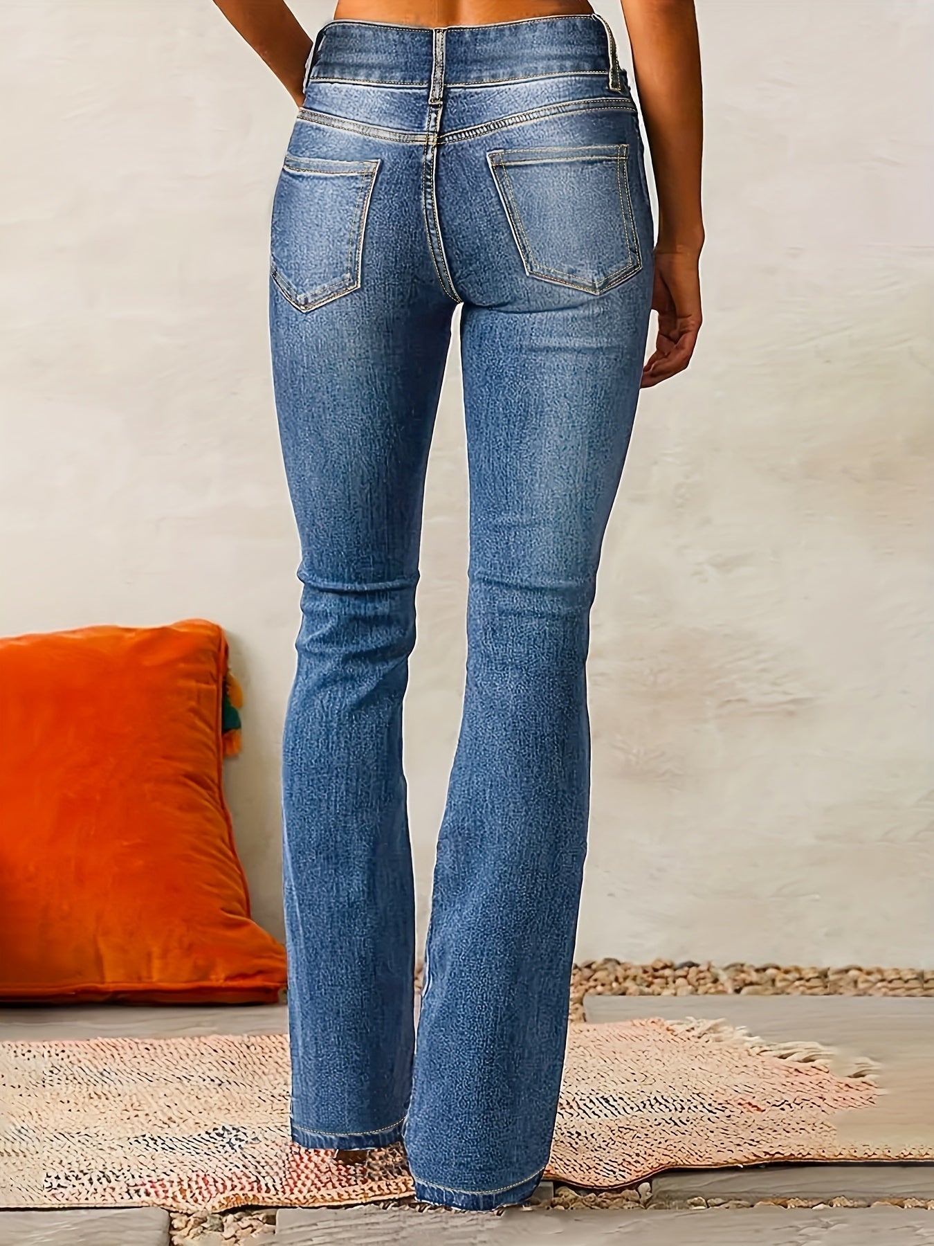 Damen High Waist Skinny Jeans Mit Reißverschlussdetails