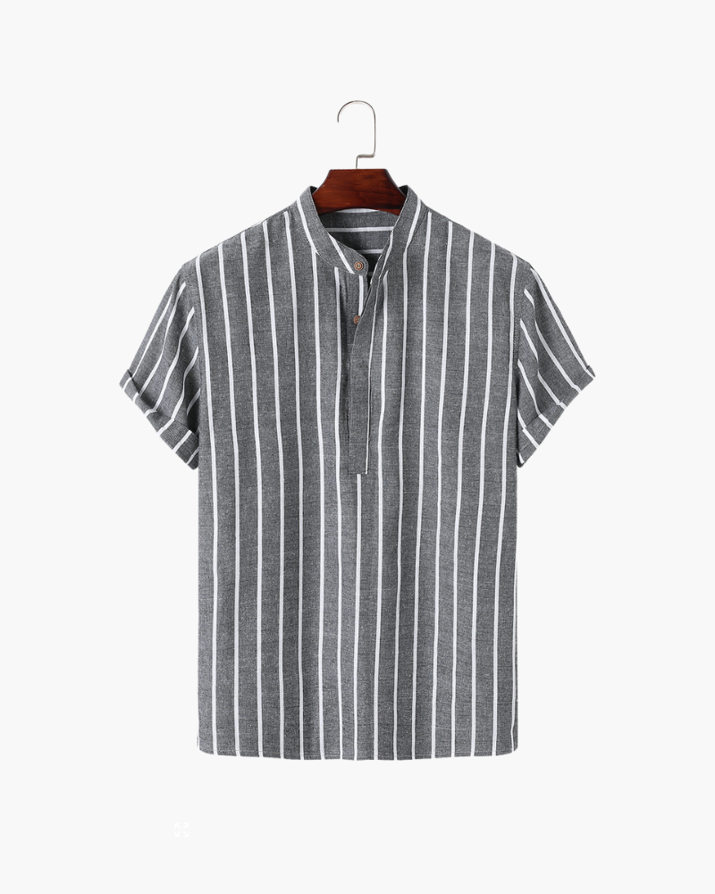Men's Polo Shirt Made of Organic Cotton with Short Sleeves and Nautical Design
