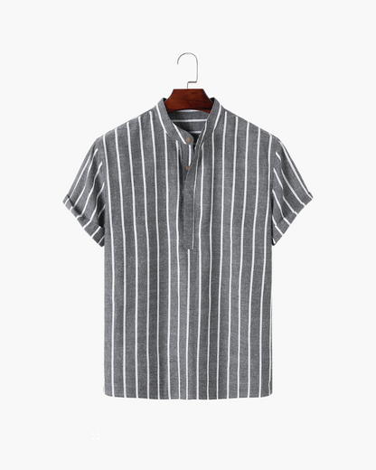 Men's Polo Shirt Made of Organic Cotton with Short Sleeves and Nautical Design
