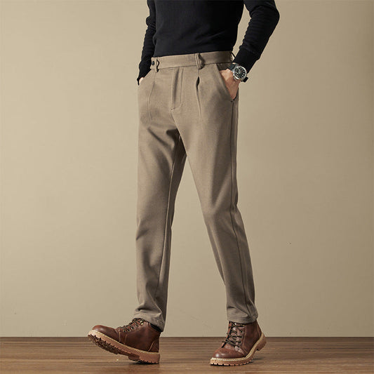 Herren Hose mit schlanker Passform und schmal zulaufendem Bein – Wollmischung Stil