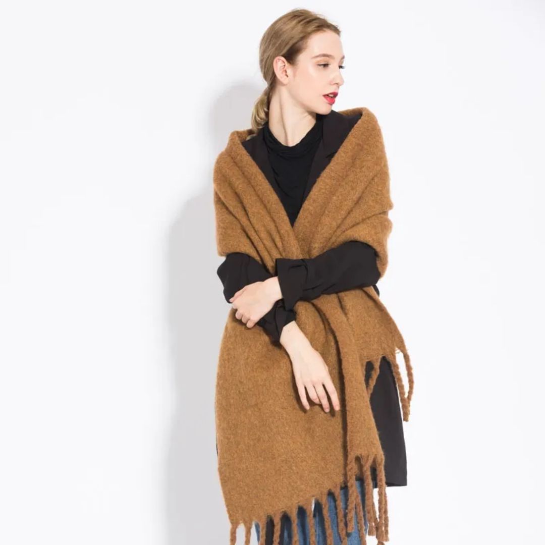 Winterschal Mit Einfarbigem Design