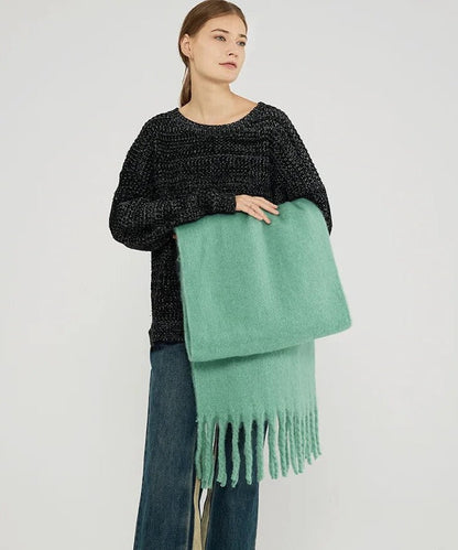 Winterschal Mit Einfarbigem Design