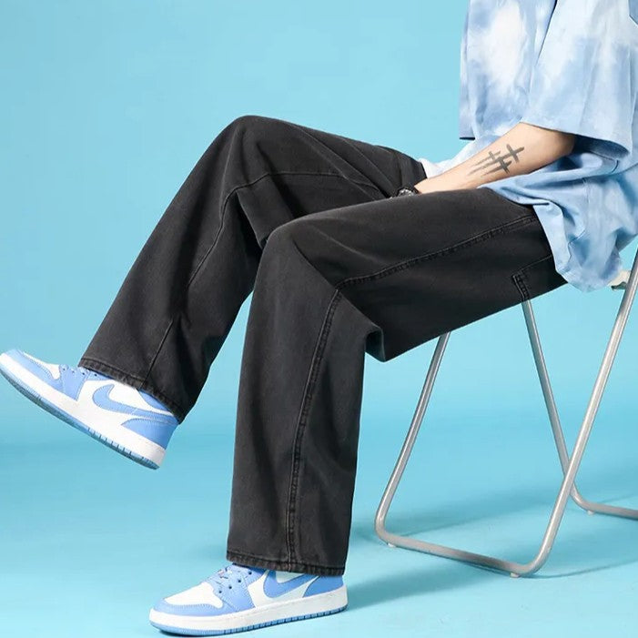 Herren Jeans mit geradem Schnitt – Lockerer Hip-Hop-Cargo-Look