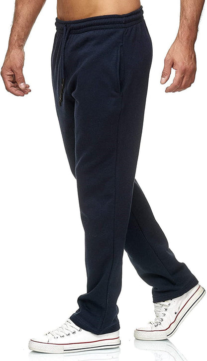 Men's Jogging Pants with Straight Leg, Microelastic Fleece Lining