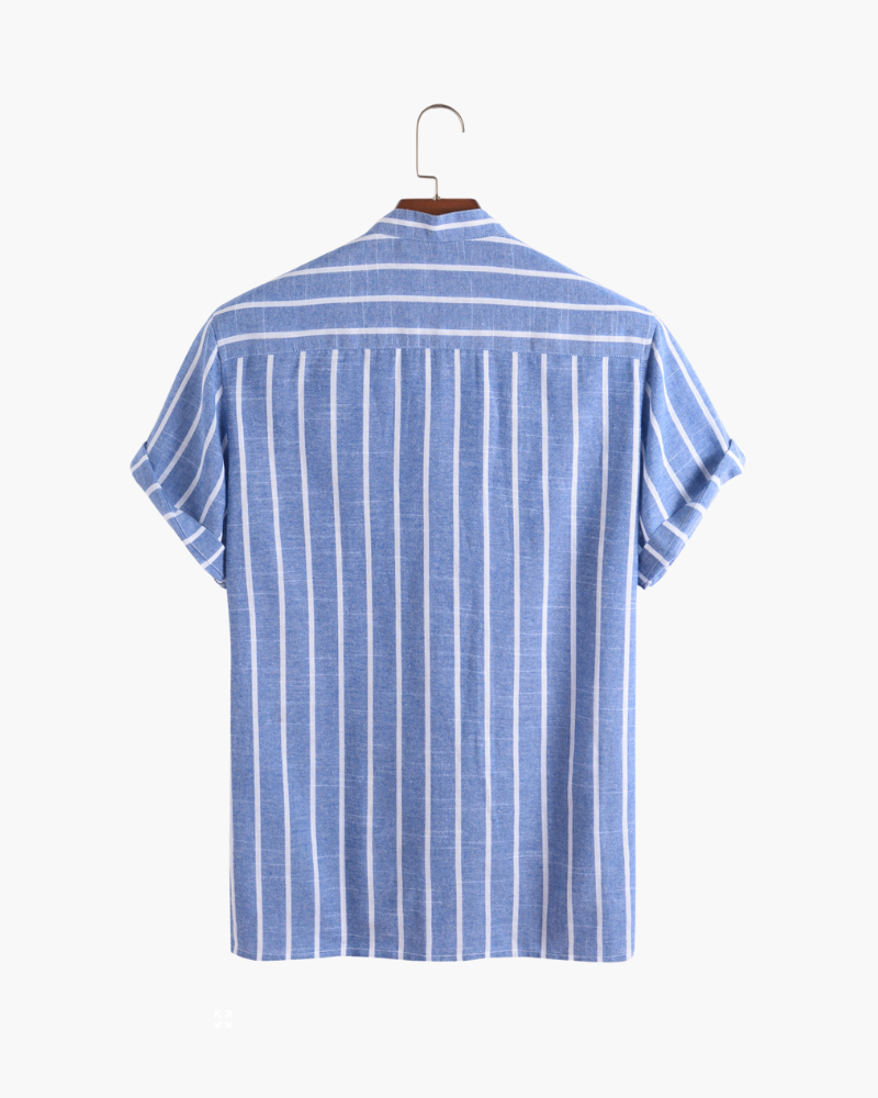 Men's Polo Shirt Made of Organic Cotton with Short Sleeves and Nautical Design