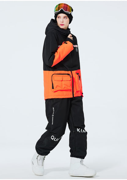 Ski Anzug Für Damen Und Herren Winter Zweiteilig Mit Verdicktem, Atmungsaktivem Und Verschleißfestem Design