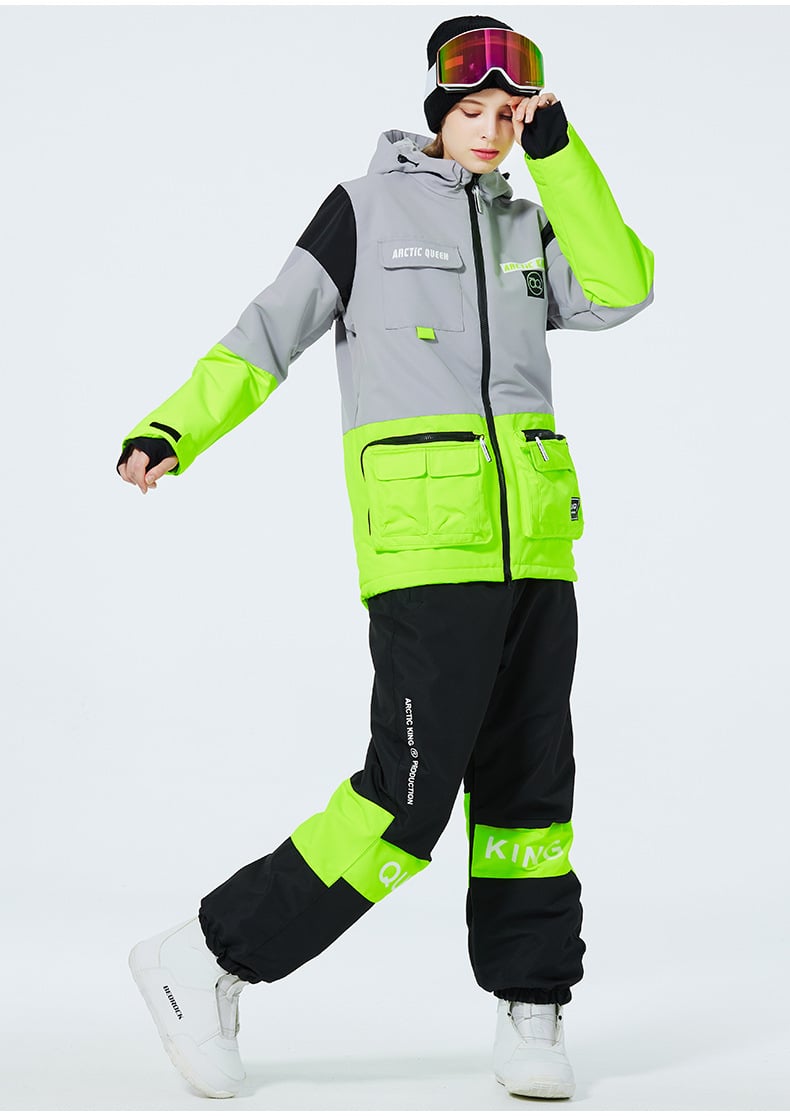 Ski Anzug Für Damen Und Herren Winter Zweiteilig Mit Verdicktem, Atmungsaktivem Und Verschleißfestem Design