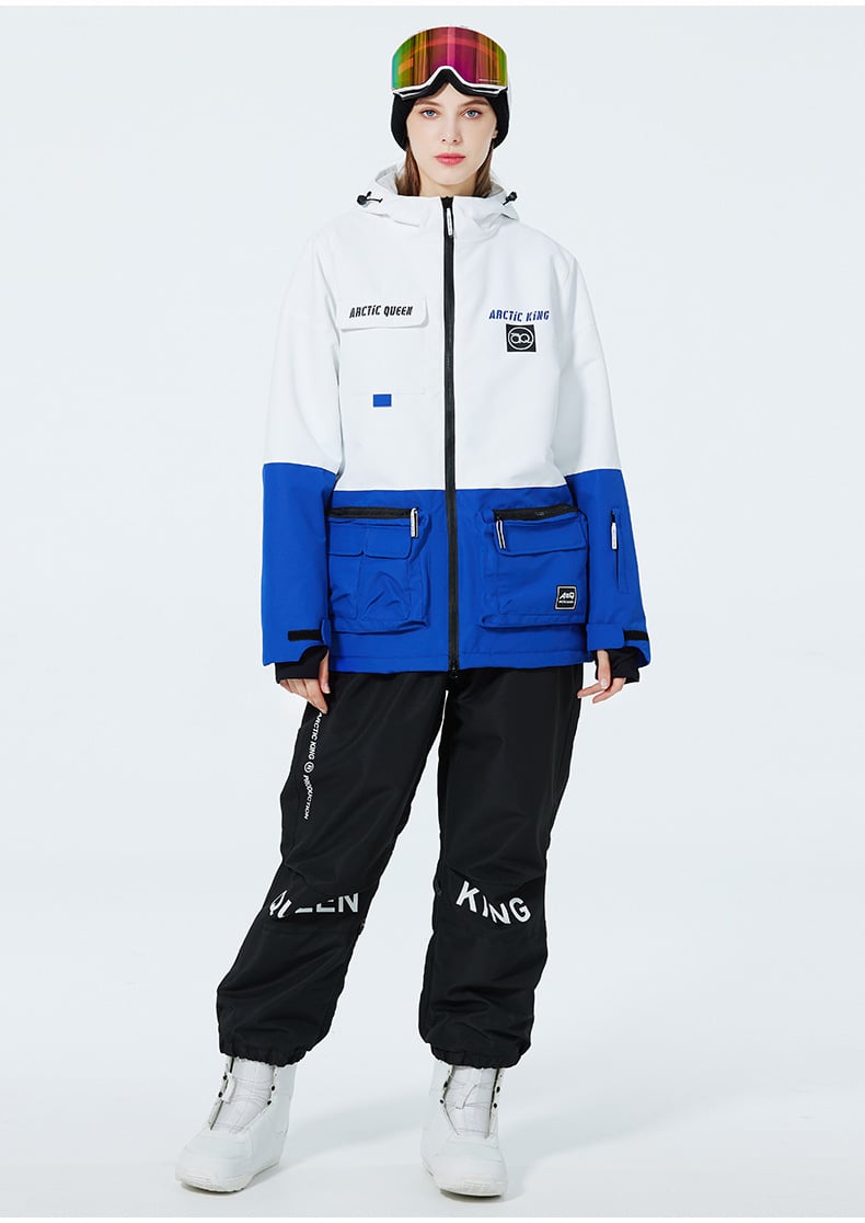 Ski Anzug Für Damen Und Herren Winter Zweiteilig Mit Verdicktem, Atmungsaktivem Und Verschleißfestem Design