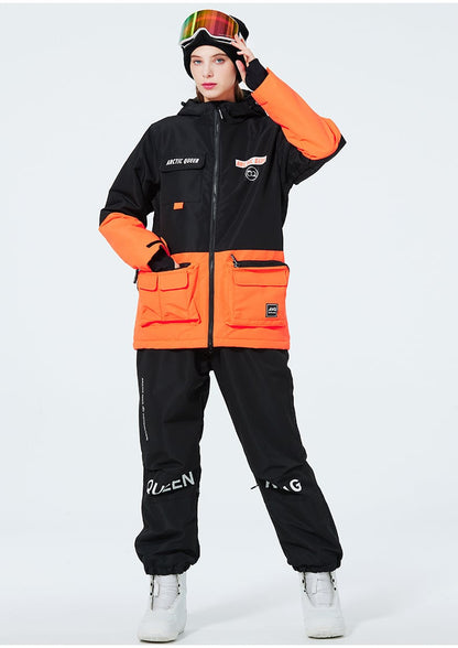 Ski Anzug Für Damen Und Herren Winter Zweiteilig Mit Verdicktem, Atmungsaktivem Und Verschleißfestem Design