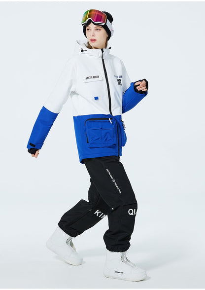 Ski Anzug Für Damen Und Herren Winter Zweiteilig Mit Verdicktem, Atmungsaktivem Und Verschleißfestem Design