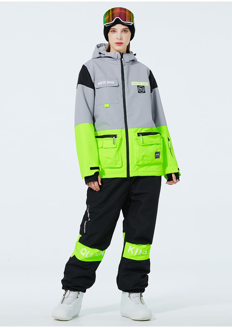 Ski Anzug Für Damen Und Herren Winter Zweiteilig Mit Verdicktem, Atmungsaktivem Und Verschleißfestem Design
