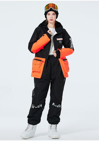 Ski Anzug Für Damen Und Herren Winter Zweiteilig Mit Verdicktem, Atmungsaktivem Und Verschleißfestem Design