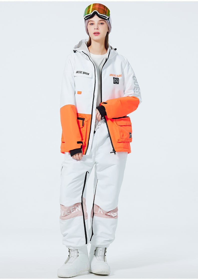 Ski Anzug Für Damen Und Herren Winter Zweiteilig Mit Verdicktem, Atmungsaktivem Und Verschleißfestem Design