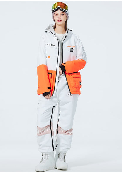 Ski Anzug Für Damen Und Herren Winter Zweiteilig Mit Verdicktem, Atmungsaktivem Und Verschleißfestem Design