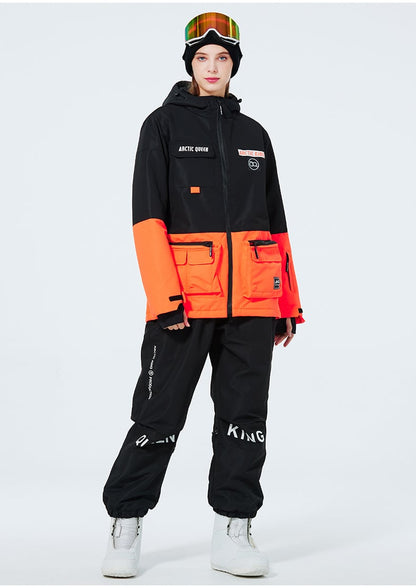 Ski Anzug Für Damen Und Herren Winter Zweiteilig Mit Verdicktem, Atmungsaktivem Und Verschleißfestem Design