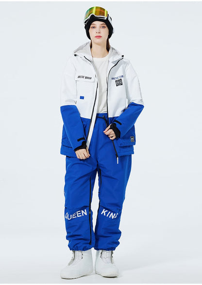 Ski Anzug Für Damen Und Herren Winter Zweiteilig Mit Verdicktem, Atmungsaktivem Und Verschleißfestem Design