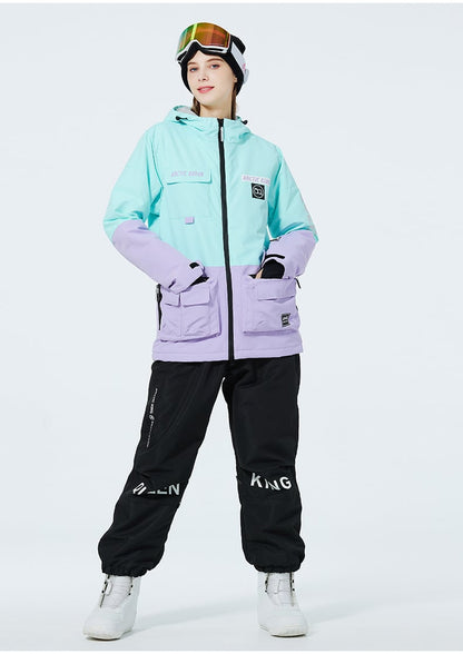 Ski Anzug Für Damen Und Herren Winter Zweiteilig Mit Verdicktem, Atmungsaktivem Und Verschleißfestem Design