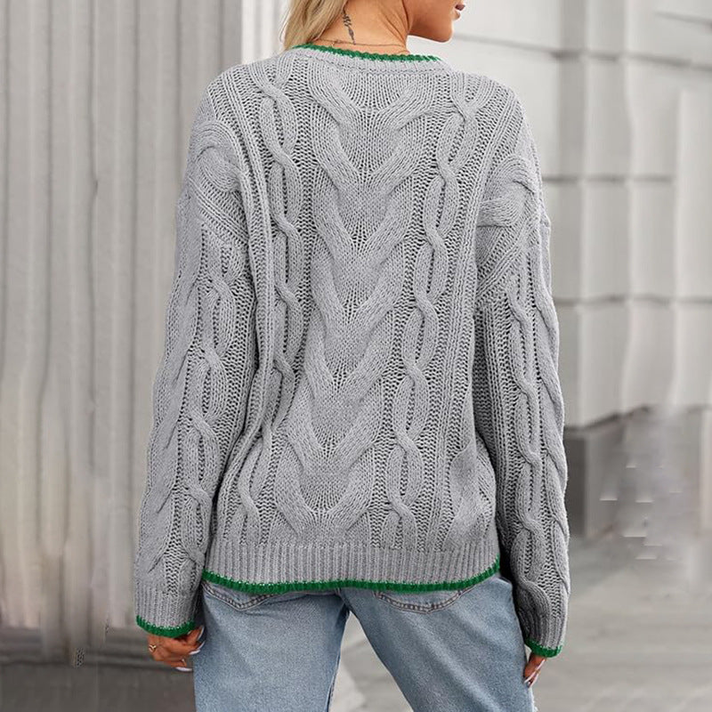 Women's Round Neck Long Sleeve Loose Fit Top