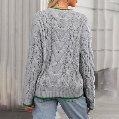 Women's Round Neck Long Sleeve Loose Fit Top