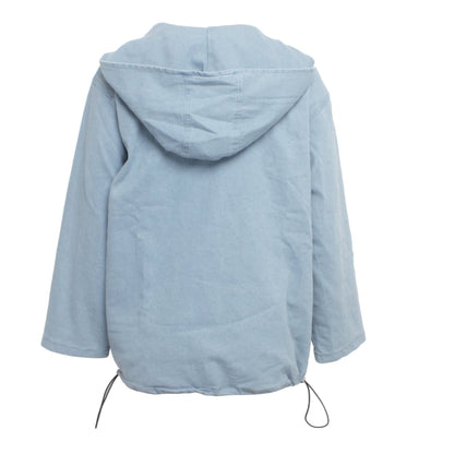Damen Kapuzenpullover mit Fledermausärmeln, locker geschnitten, mit Reißverschluss-Detail