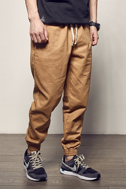 Men's Running Pants with Elastic Waistband and Ankle Cuffs