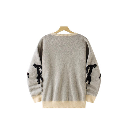 Men's Long-Sleeve Sweater Solid Color Classic Fit – Cotton Blend