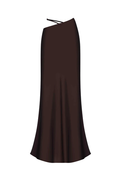 Damen langer Bodycon-Hüftrock mit Cut-Out-Detail