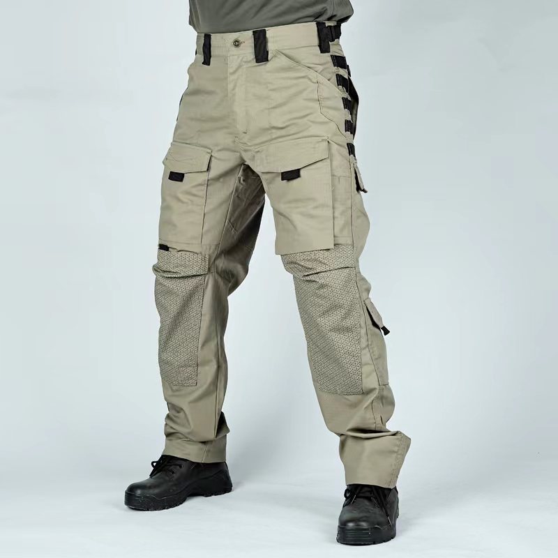 Men's Camouflage Training Pants with Multiple Pockets, Outdoor Pants