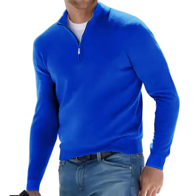 Herren Cardigan Langarm Schlichtes Design Offene Vorderseite – Woll-Mischung
